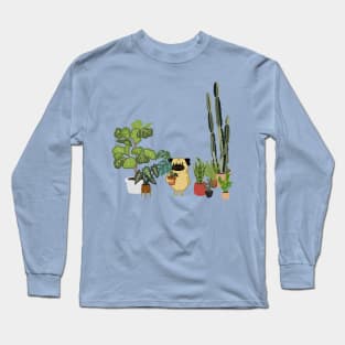 Pug and Plants Long Sleeve T-Shirt